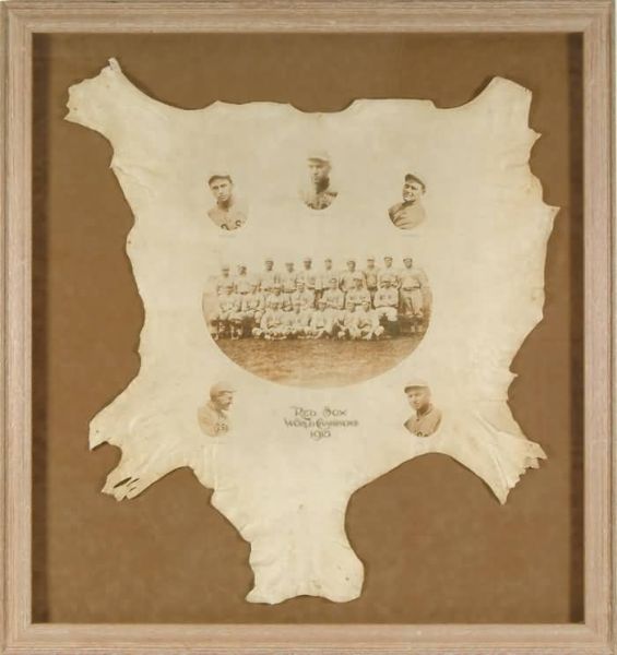 1915 Boston Red Sox Leather Display